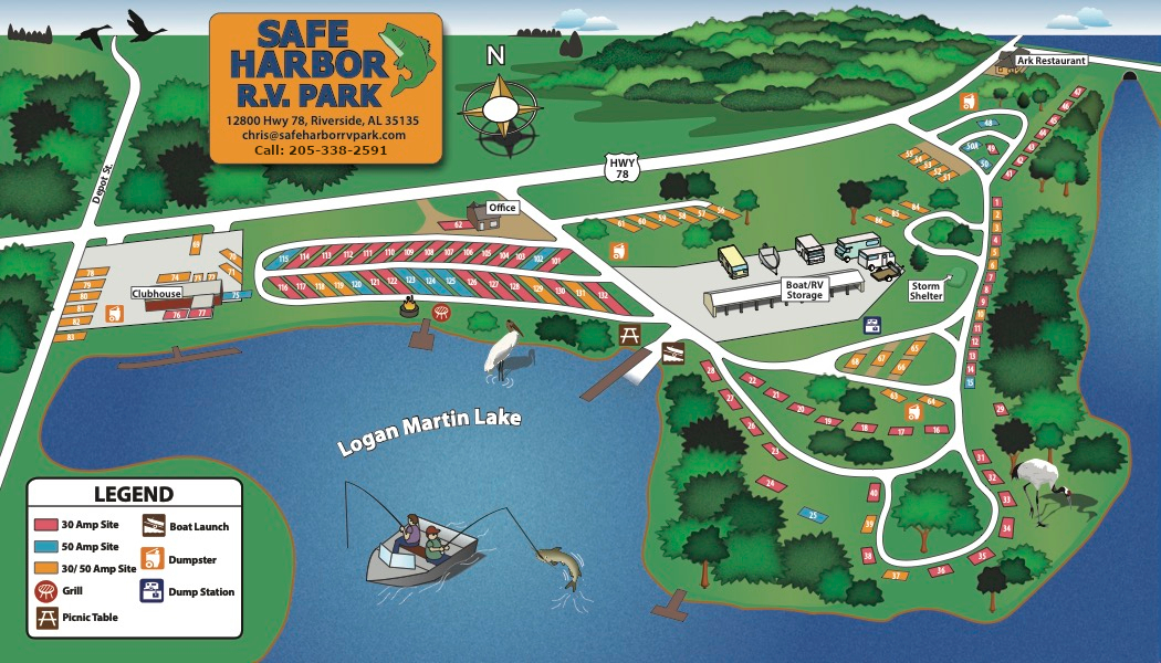 Map of Safe Harbor RV Park